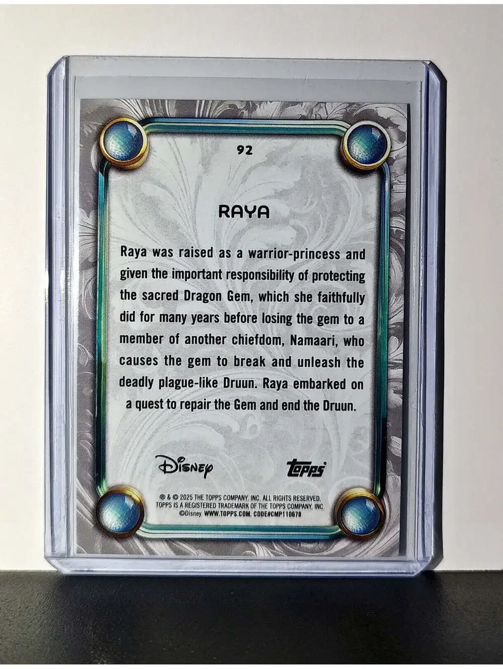 Raya 2025 Topps Disney Wonder #92 Card Raya and the Last Dragon